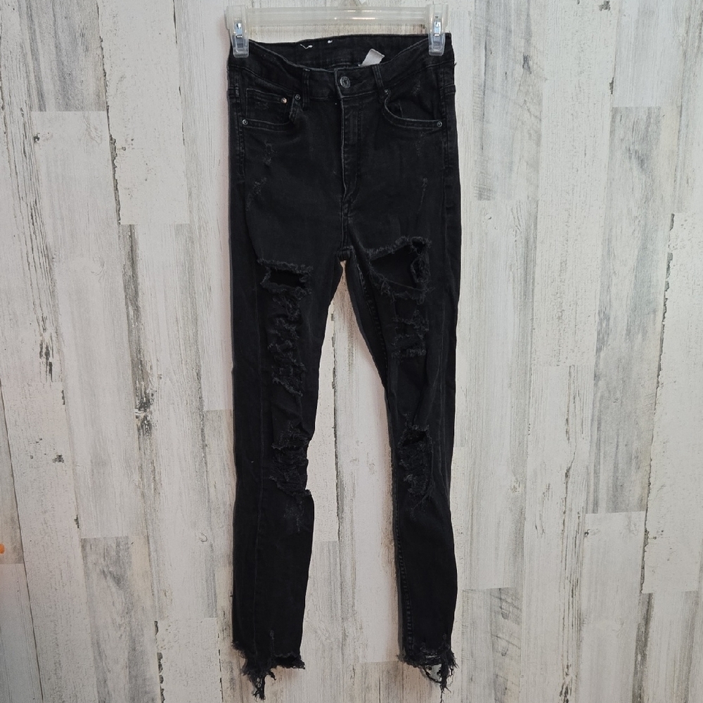 H&M ripped black skinny jeans